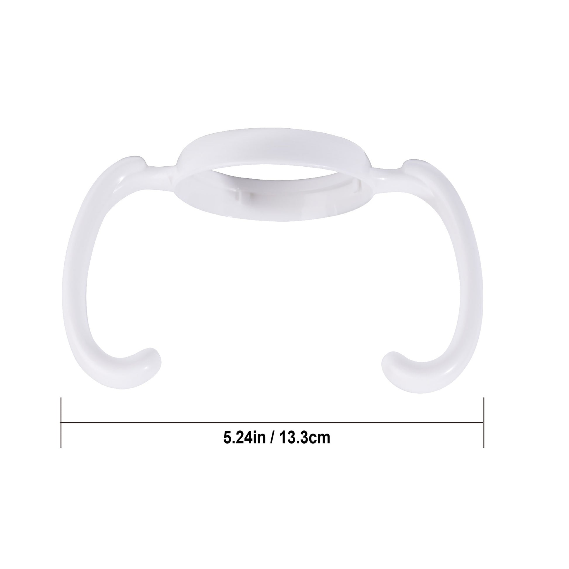Size chart and dimensions of Makana wide neck feeding bottle handle showing 13.3cm width.
